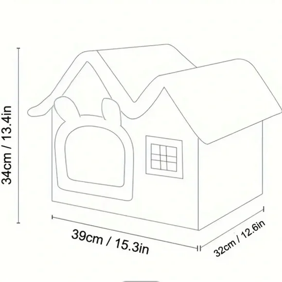 COPY - BRAND NEW!  Foldable Cat House W/ Removable Plush Cushion - Picture 3 of 7